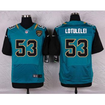 Men's Jacksonville Jaguars #53 John Lotulelei Teal Green Alternate NFL Nike Elite Jersey