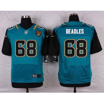 Men's Jacksonville Jaguars #68 Zane Beadles Teal Green Alternate NFL Nike Elite Jersey