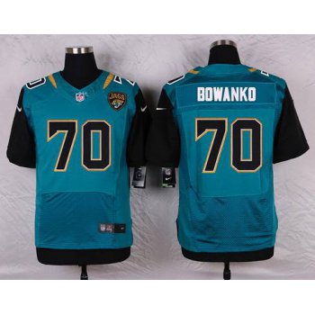 Men's Jacksonville Jaguars #70 Luke Bowanko Teal Green Alternate NFL Nike Elite Jersey