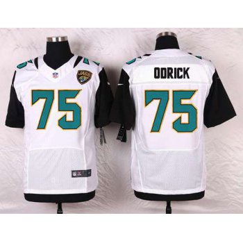 Men's Jacksonville Jaguars #75 Jared Odrick White Road NFL Nike Elite Jersey