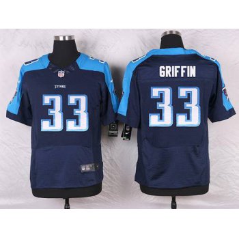 Men's Tennessee Titans #33 Michael Griffin Navy Blue Alternate NFL Nike Elite Jersey