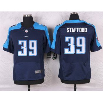 Men's Tennessee Titans #39 Daimion Stafford Navy Blue Alternate NFL Nike Elite Jersey