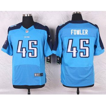 Men's Tennessee Titans #45 Jalston Fowler Light Blue Team Color NFL Nike Elite Jersey