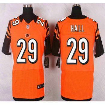 Men's Cincinnati Bengals #29 Leon Hall Orange Alternate NFL Nike Elite Jersey