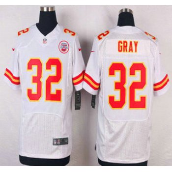 Men's Kansas City Chiefs #32 Cyrus Gray White Road NFL Nike Elite Jersey