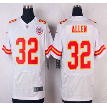 Men's Kansas City Chiefs #32 Marcus Allen White Road NFL Nike Elite Jersey