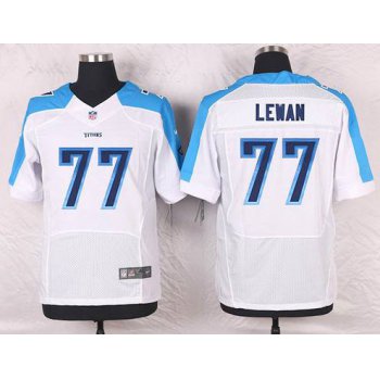 Men's Tennessee Titans #77 Taylor Lewan White Road NFL Nike Elite Jersey