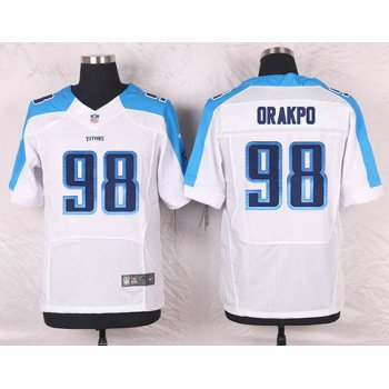 Men's Tennessee Titans #98 Brian Orakpo White Road NFL Nike Elite Jersey
