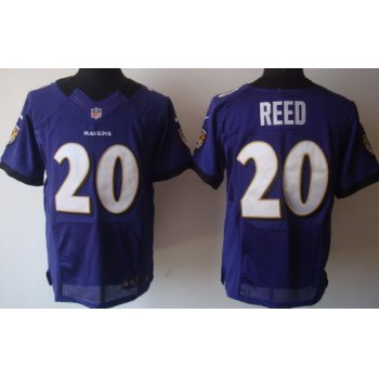 Nike Baltimore Ravens #20 Rd Reed Purple Elite Jersey