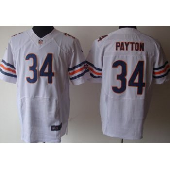 Nike Chicago Bears #34 Walter Payton White Elite Jersey