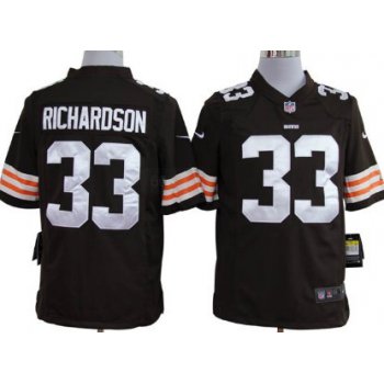 Nike Cleveland Browns #33 Trent Richardson Brown Game Jersey