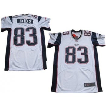 Nike New England Patriots #83 Wes Welker White Elite Jersey