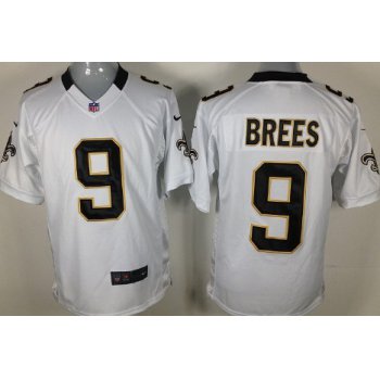 Nike New Orleans Saints #9 Drew Brees White Game Jersey
