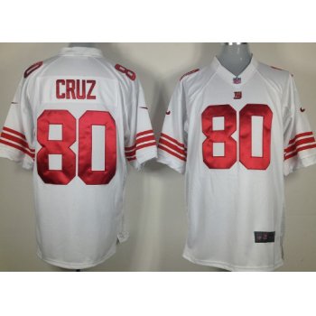 Nike New York Giants #80 Victor Cruz White Game Jersey