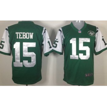 Nike New York Jets #15 Tim Tebow Green Game Jersey