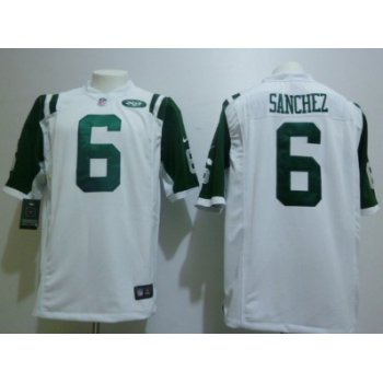 Nike New York Jets #6 Mark Sanchez White Game Jersey
