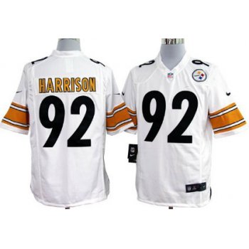 Nike Pittsburgh Steelers #92 James Harrison White Game Jersey