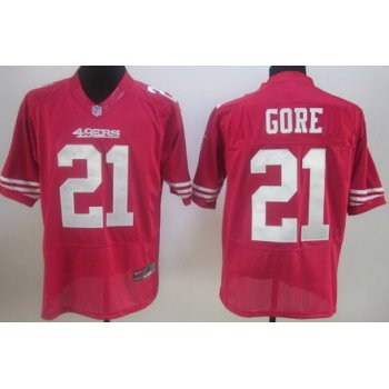 Nike San Francisco 49ers #21 Frank Gore Red Elite Jersey