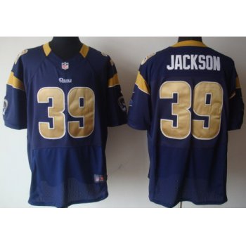 Nike St. Louis Rams #39 Steven Jackson Navy Blue Elite Jersey