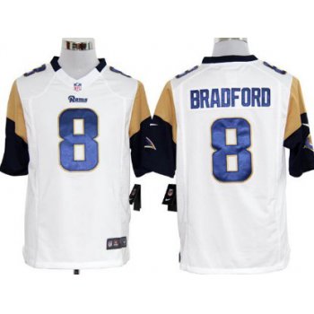 Nike St. Louis Rams #8 Sam Bradford White Game Jersey