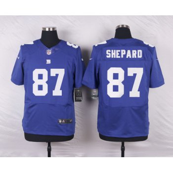 Men's New York Giants #87 Sterling Shepard Royal Blue Team Color NFL Nike Elite Jersey