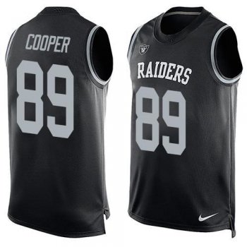 Men's Oakland Raiders 89 Amari Cooper Nike Black Printed Player Name & Number Tank Top
