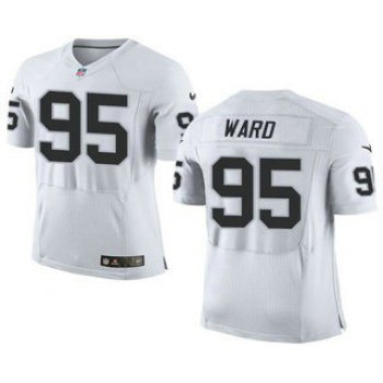 Men's Oakland Raiders #95 Jihad Ward White Road 2015 NFL Nike Elite Jersey