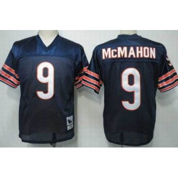 Chicago Bears #9 Jim McMahon Blue Throwback Jersey