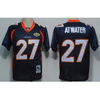 Denver Broncos #27 Steve Atwater Blue Super Bowl Throwback Jersey