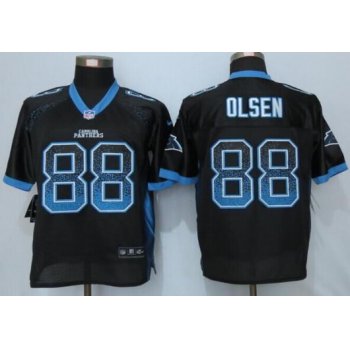Men's Carolina Panthers #88 Greg Olsen Black Drift Fashion NFL Nike Elite Jersey