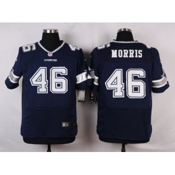 Men's Dallas Cowboys #46 Alfred Morris Navy Blue Team Color NFL Nike Elite Jersey