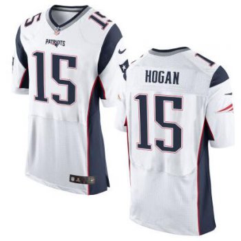 Men's New England Patriots #15 Chris Hogan White Road 2015 NFL Nike Elite Jersey