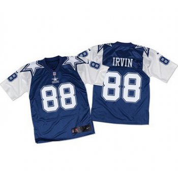 Nike Cowboys #88 Michael Irvin Navy BlueWhite Throwback Men's Stitched NFL Elite Jersey