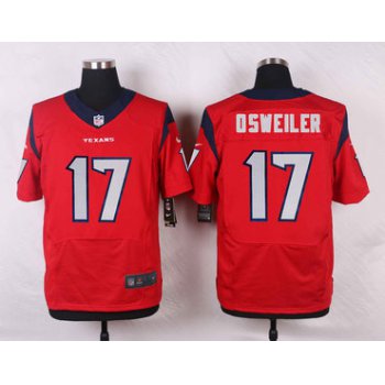 Nike Texans #17 Brock Osweiler Red Alternate Men's Stitched NFL Elite Jersey