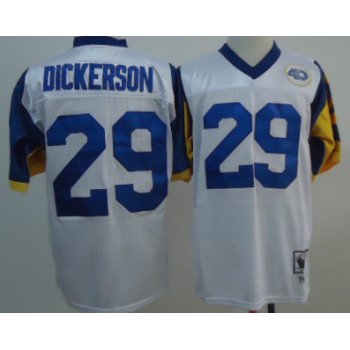 St. Louis Rams #29 Eric Dickerson White Throwback Jersey