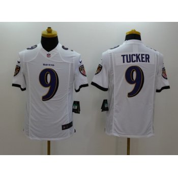 Nike Baltimore Ravens #9 Justin Tucker 2013 White Limited Jersey