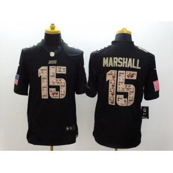 Nike Chicago Bears #15 Brandon Marshall Salute to Service Black Limited Jersey