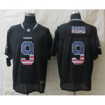 Nike Dallas Cowboys #9 Tony Romo 2014 USA Flag Fashion Black Elite Jersey