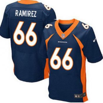 Nike Denver Broncos #66 Manny Ramirez 2013 Blue Elite Jersey