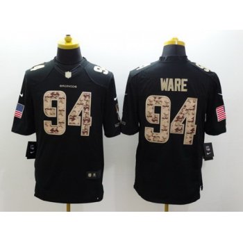 Nike Denver Broncos #94 DeMarcus Ware Salute to Service Black Limited Jersey