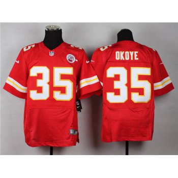 Nike Kansas City Chiefs #35 Christian Okoye Red Elite Jersey