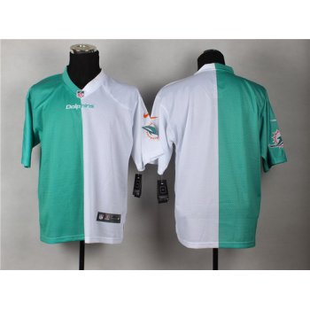 Nike Miami Dolphins Blank 2013 Green/White Two Tone Elite Jersey