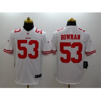 Nike San Francisco 49ers #53 NaVorro Bowman White Limited Jersey