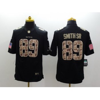 Nike Baltimore Ravens #89 Steve Smith Sr Salute to Service Black Limited Jersey