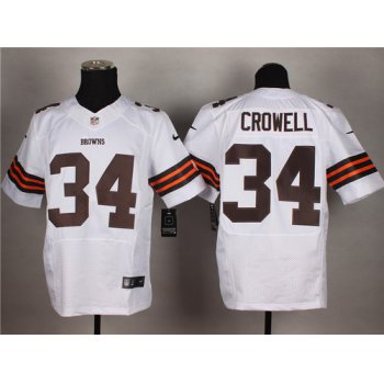 Nike Cleveland Browns #34 Isaiah Crowell White Elite Jersey