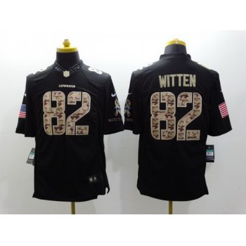 Nike Dallas Cowboys #82 Jason Witten Salute to Service Black Limited Jersey