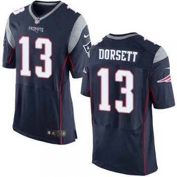 Nike New England Patriots #13 Phillip Dorsett Navy Blue Team Color Men's Stitched NFL Elite Jersey