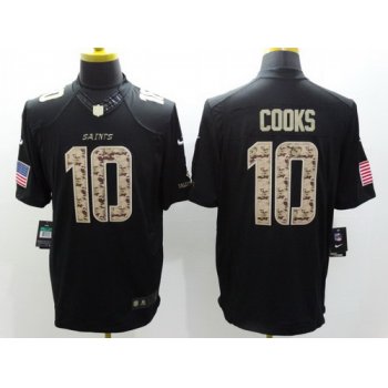 Nike New Orleans Saints #10 Brandin Cooks Salute to Service Black Limited Jersey