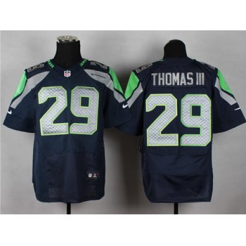 Nike Seattle Seahawks #29 Earl Thomas III Navy Blue Elite Jersey