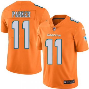 Nike Miami Dolphins #11 DeVante Parker Orange Men's Stitched NFL Limited Rush Jersey